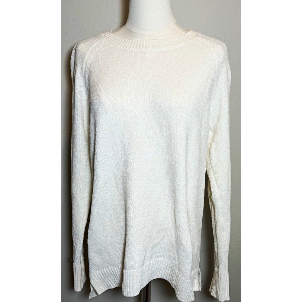 Lilly Pulitzer Women's Knit Crew Neck Pullover Sweater Button Beach Accent M